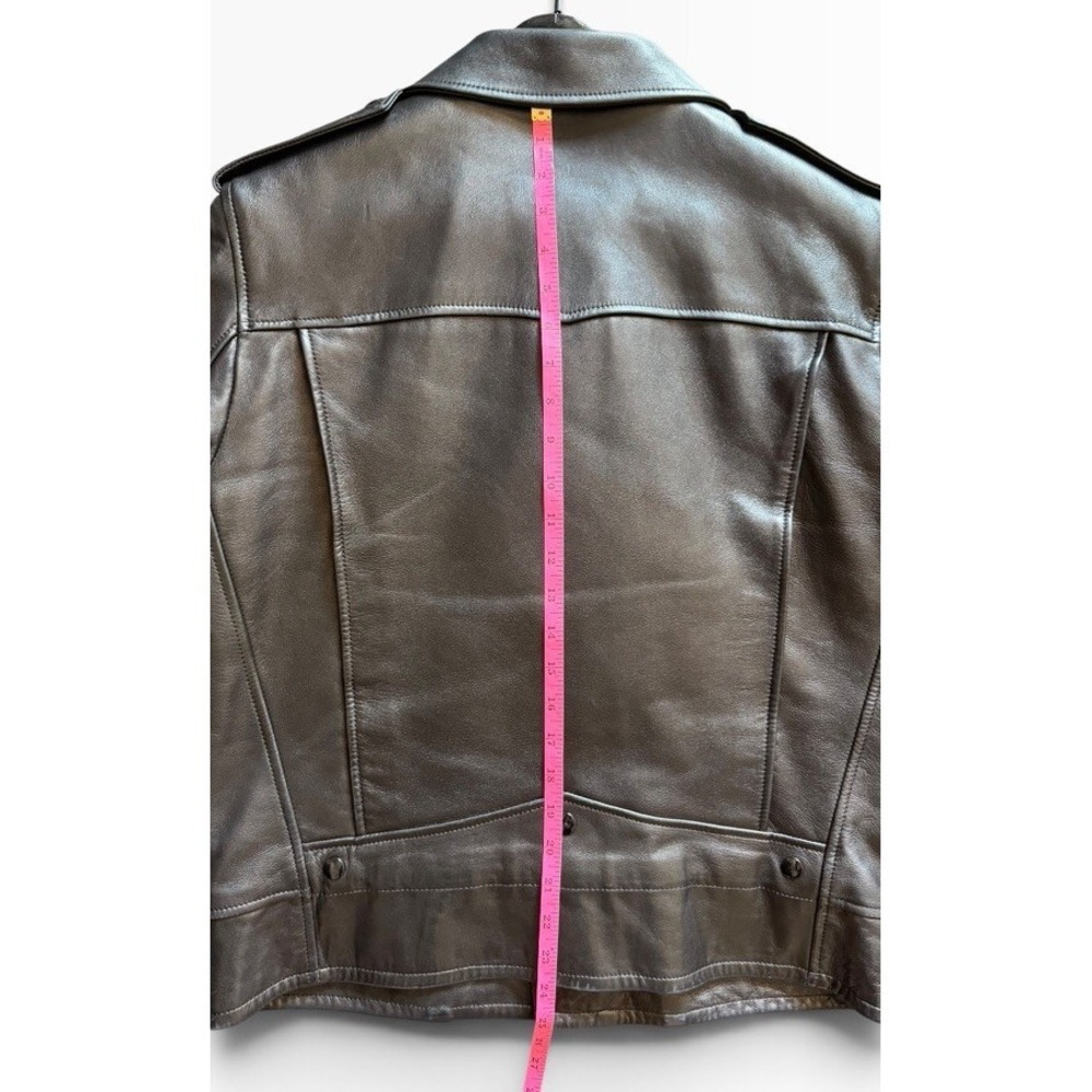 Saint Laurent Paris L01 Studded Lambskin Leather Biker Jacket – Black – Size 54 - Picture 16 of 16